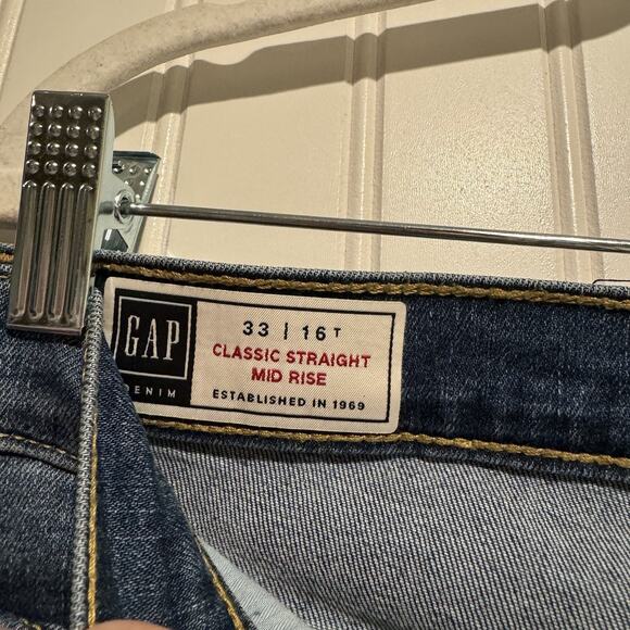 GAP Classic Straight Mid Rise Jeans Size 16 Tall - Picture 4 of 6